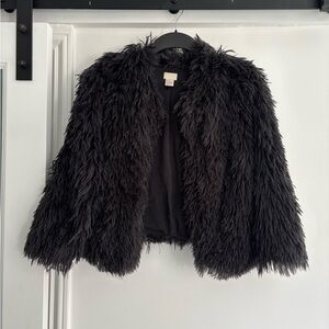 H&M Black Teddy Jacket
